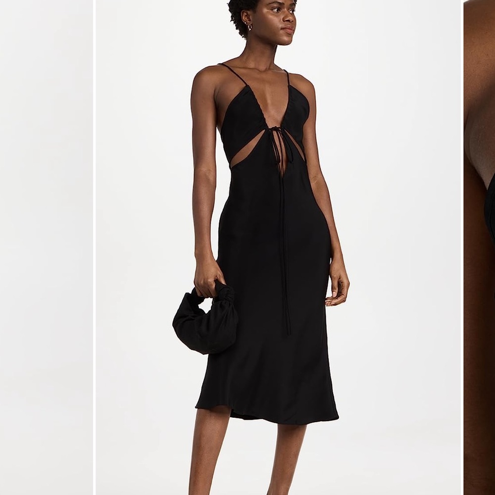 Triquetra front tie slip dress